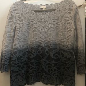 Meadow Rue from Anthropologie Sheer Ombré Top